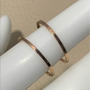 Set Of Two Rose Gold Thin Bands